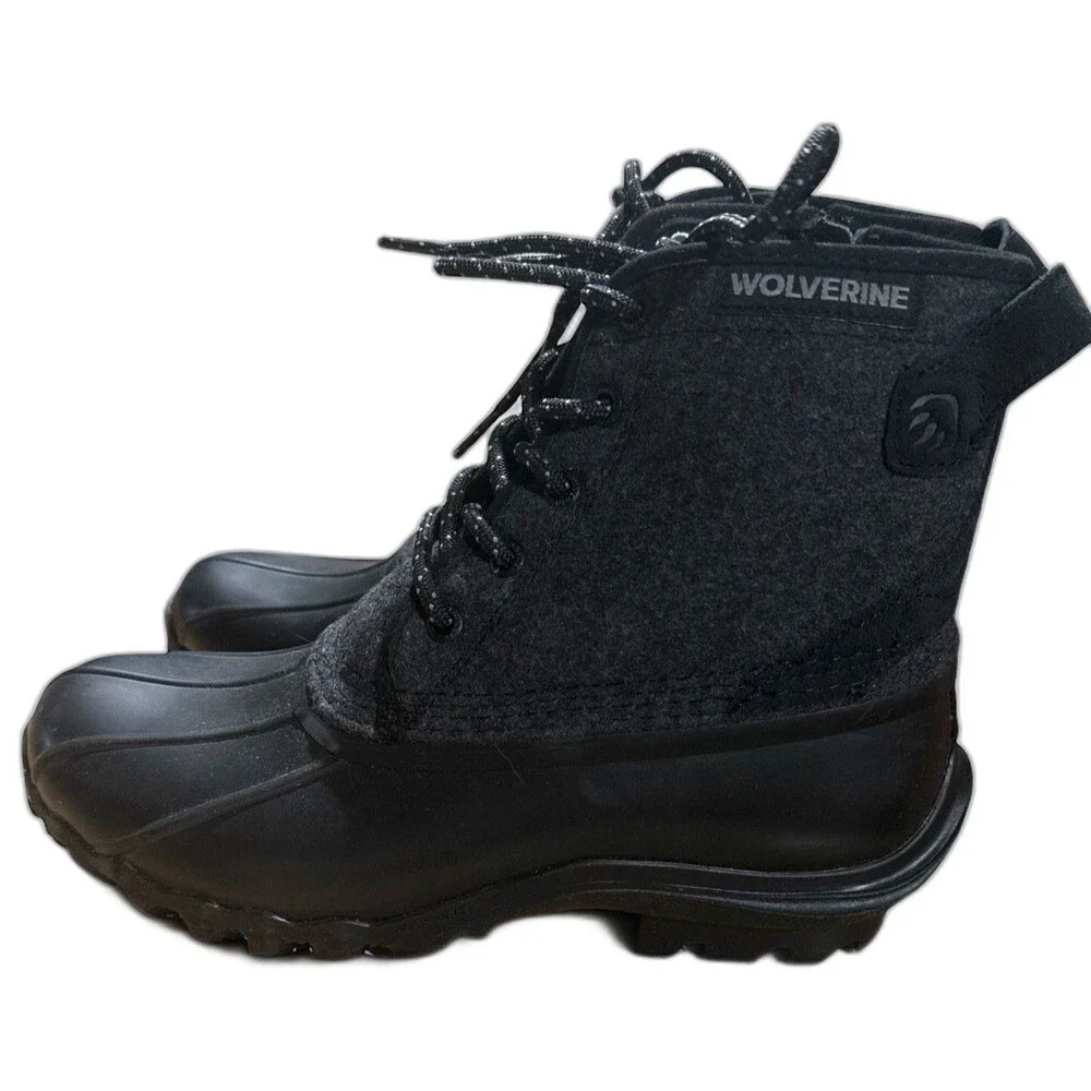 Wolverine Boots Men’s 8M Torrent Wool Duck Gray Waterproof Winter Lace-Up